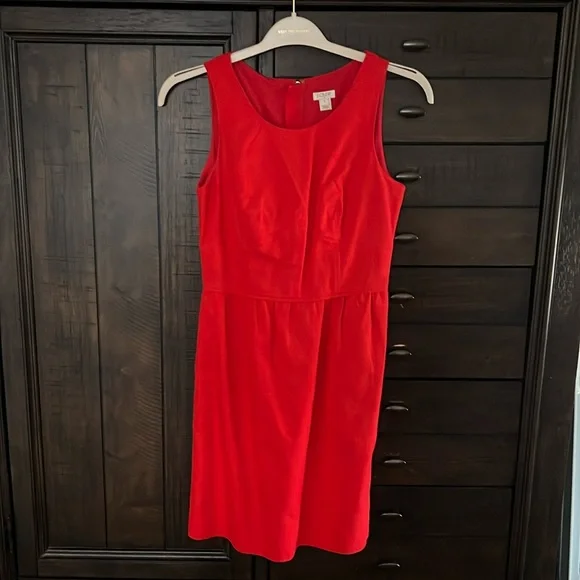 J. Crew Red Linen Dress J. Crew Red Linen Dress